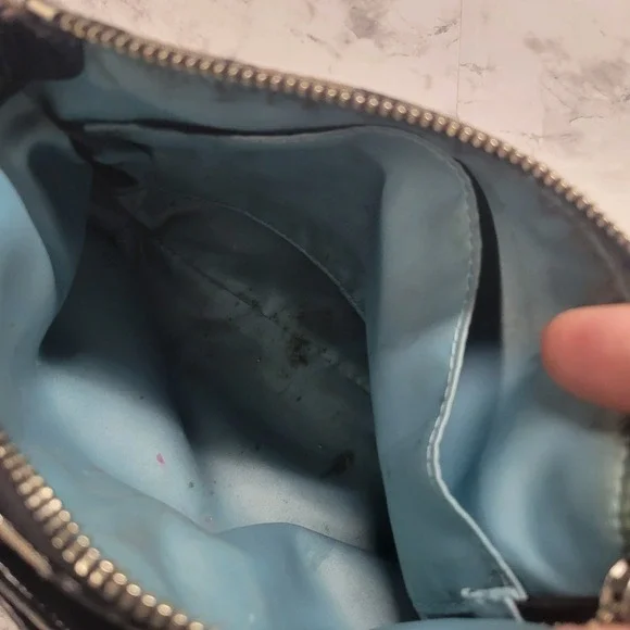 Coach Crossbody Monogram Black Gray Poppy Signature Purse - Picture 10 of 10